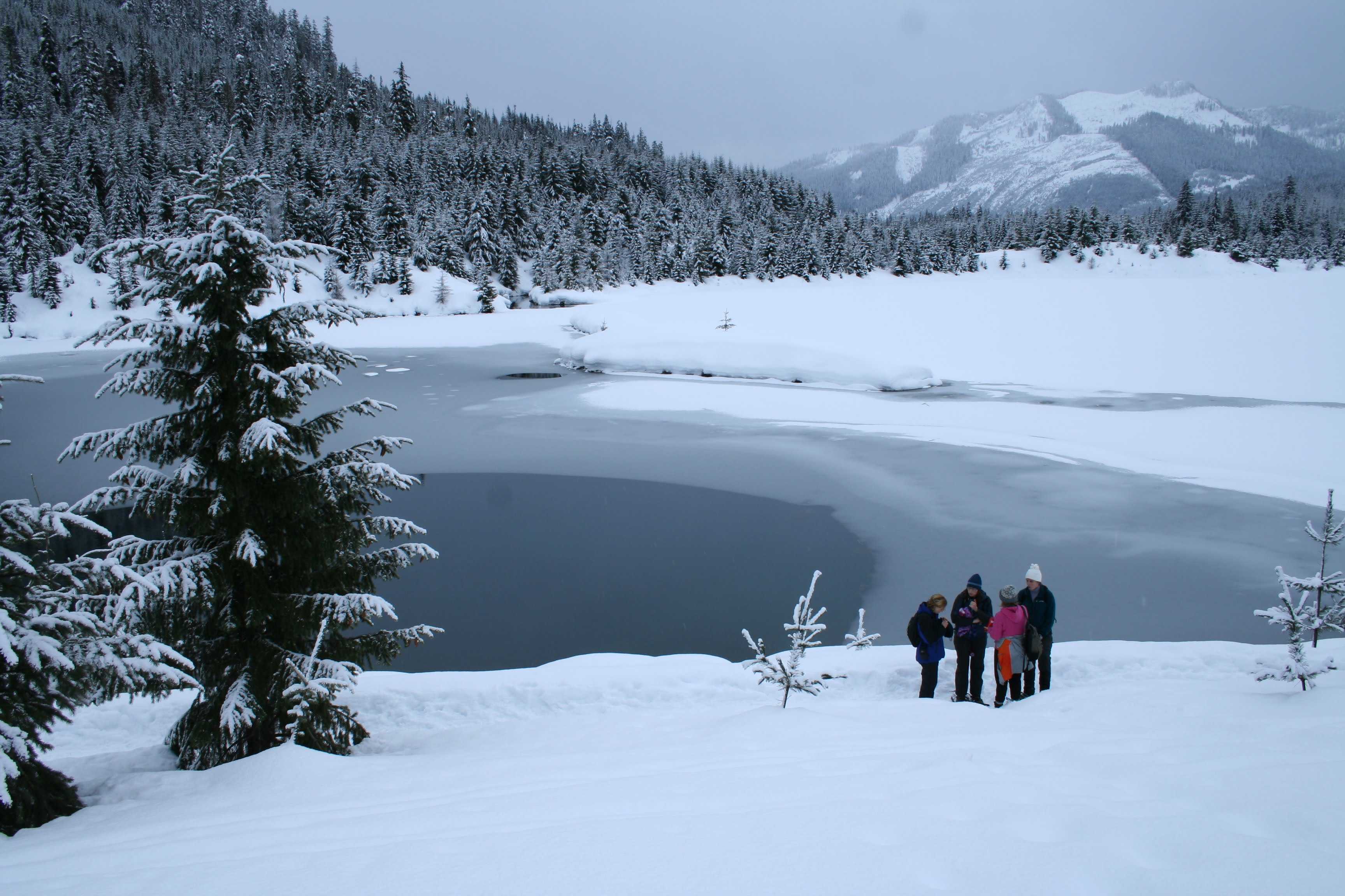 Kara, Eileen, Cara and Julie at Gold Creek Pond
