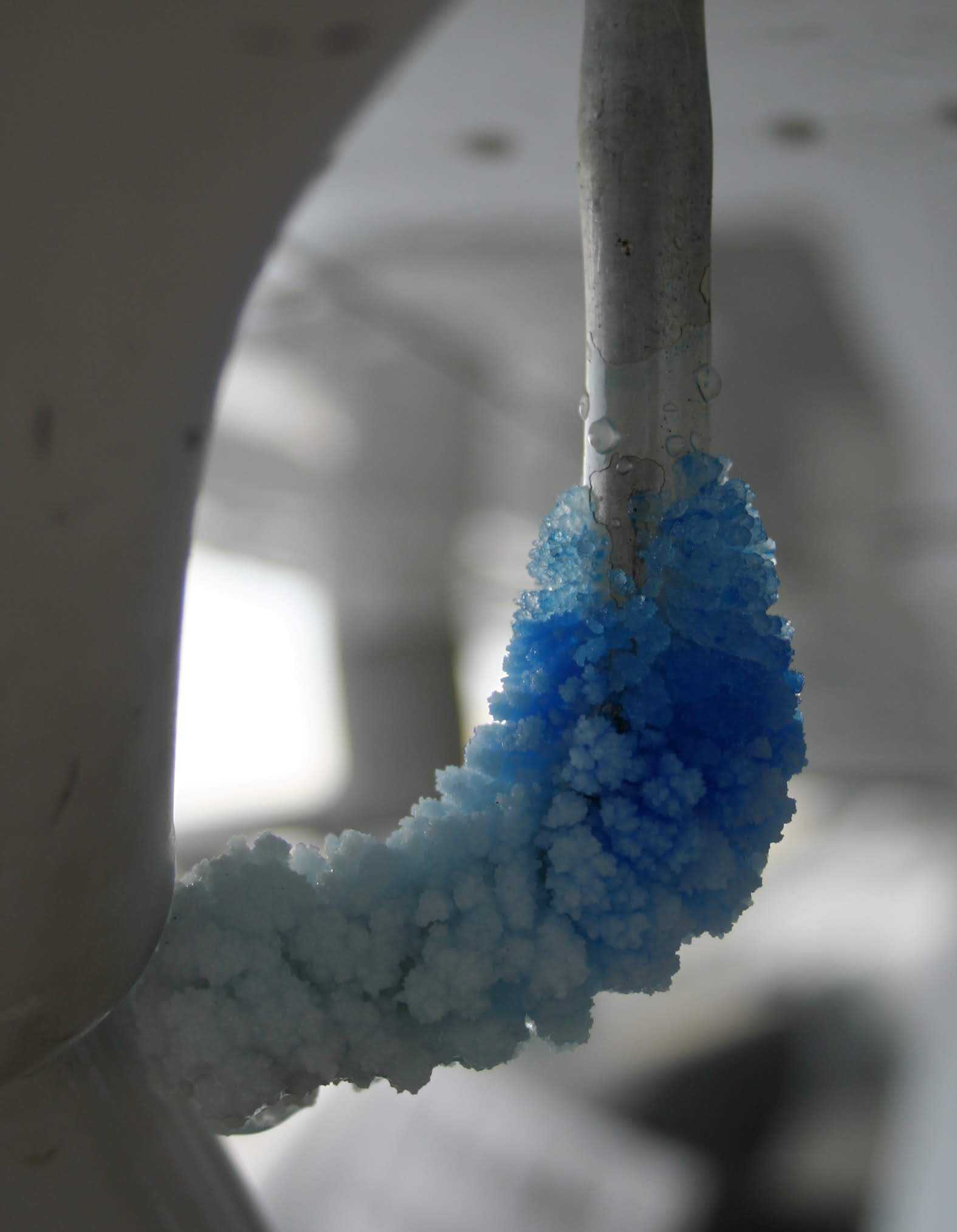 Blue and White Crystals on the Fuel Vent of a Cessna 172SP